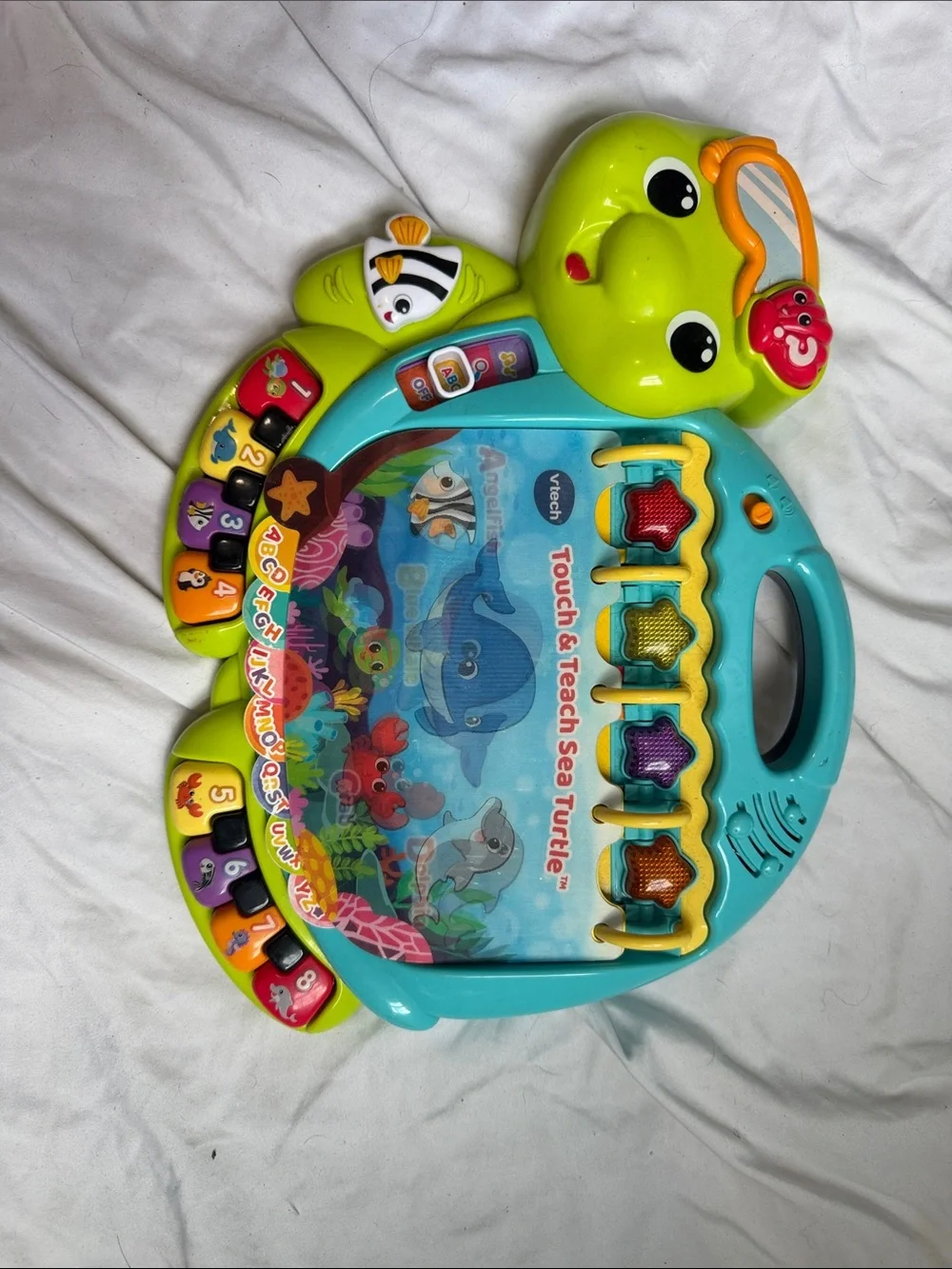 Touch & Teach Sea Turtle - Blue/Green Interactive Kids Toy